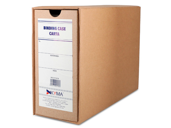 Caja Archivadora Kyma de Cartón, Capacidad de 50 Hojas, Con Tapa, Color Café.