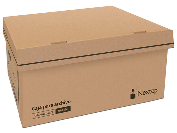 Caja archivo económico Nextep, tamaño carta. Paquete con 12 cajas.