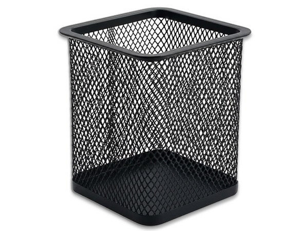 Porta Lápices Cuadrado Nextep NE-158F de Malla Metálica, 8.8 x 9.7cm, Color Negro.