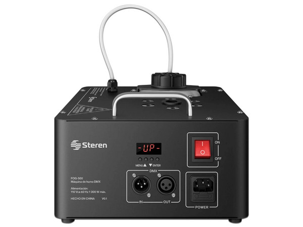 Máquina de Humo Vertical DMX, Con Iluminación LED Multicolor RGB.