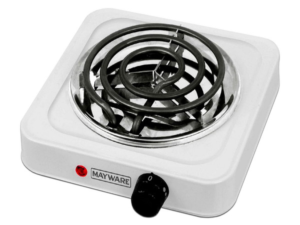 Parrilla Eléctrica MAYWARE, 1 Quemador, 1000W.