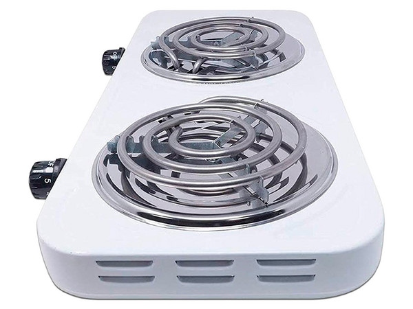 Parrilla Eléctrica MAYWARE, 2 Quemadores, 2000W.
