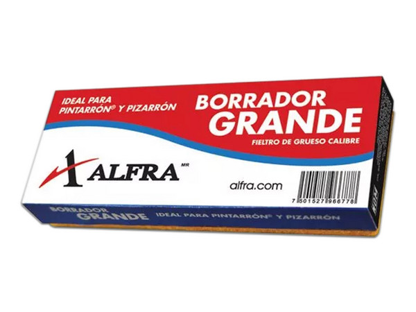 Borrador Alfra para Pizarron blanco, 1 pieza.