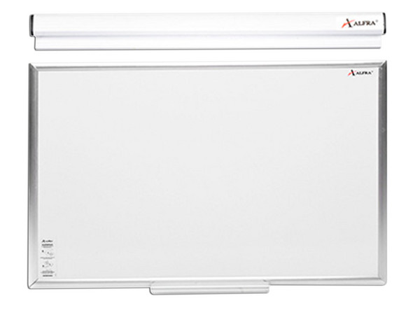 Pintarron Clásico Alfra de 40 x 60 cm con Sujeta folio para documentos. Color Blanco