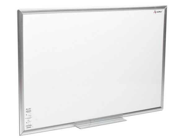 Pintarron Clásico Alfra de 40 x 60 cm con Sujeta folio para documentos. Color Blanco