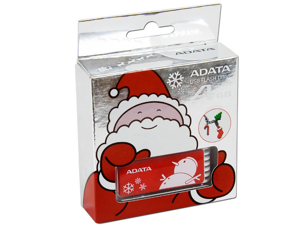 Unidad Flash USB 2.0 ADATA C802 Christmas Snowman de 4GB