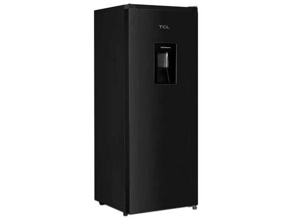 Refrigerador TCL TSD60BW de 168 L, con dispensador de agua. Color Negro