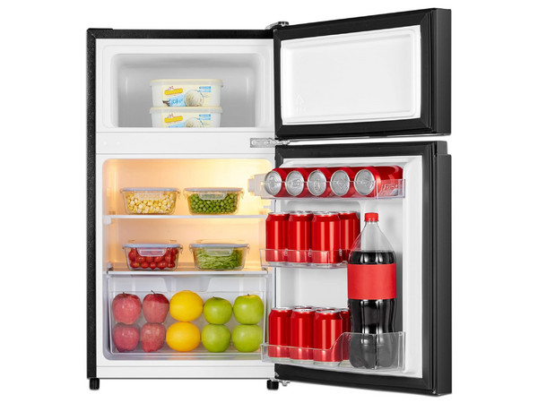 Frigobar Hisense RT31D6ABX1 de 3.1ft con 2 puertas.