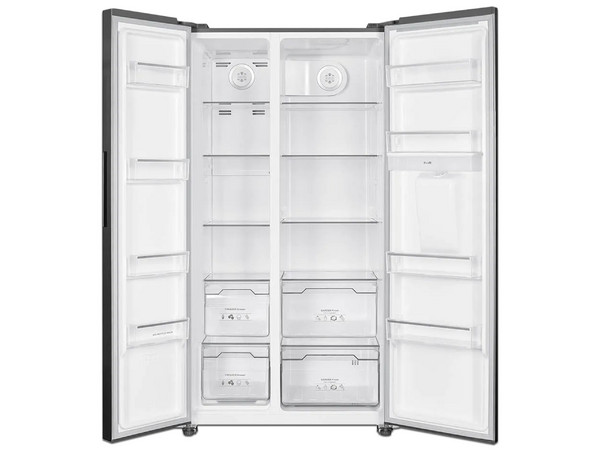 Refrigerador Whirlpool Xpert Inverter Side by Side, Con Dispensador de Agua, Color Gris.