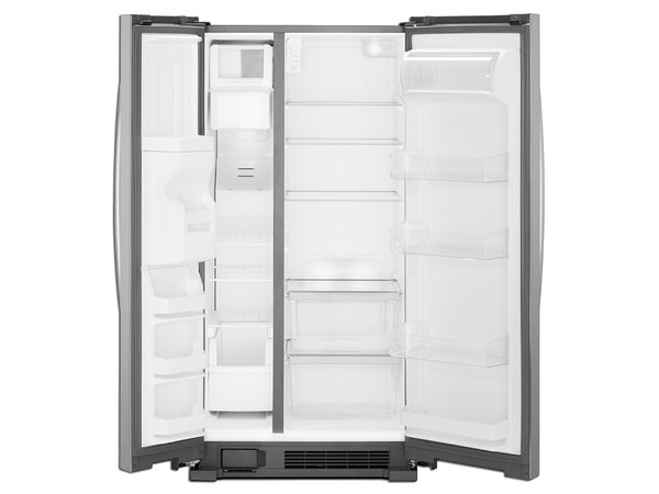 Refrigerador Side by Side Whirlpool WD5620S de 25 Pies Cúbicos, Dispensador de Agua, 127V, Color Gris.