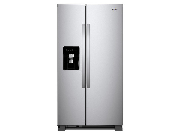 Refrigerador Side by Side Whirlpool WD5620S de 25 Pies Cúbicos, Dispensador de Agua, 127V, Color Gris.