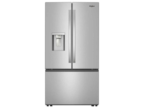Refrigerador Whirlpool French Door Xpert Inverter WRFF3536SZ de 30 pies cúbicos, Con Despachador, Acero inoxidable, Color Plata.