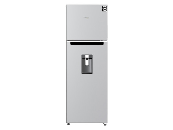 Refrigerador Whirlpool de 14 Pies Cúbicos Top Mount 2 Puertas con Dispensador de agua. Color Gris