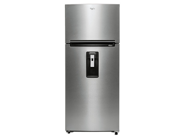 Refrigerador Top Mount Whirlpool WT1865A de 18 Pies Cúbicos, 504 L, Dispensador de Agua, 127V, Color Gris.