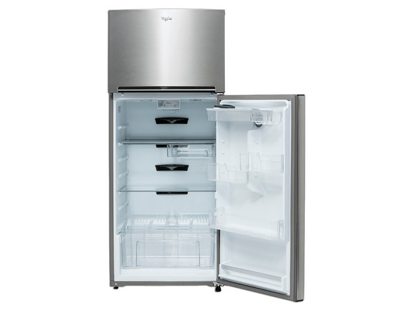 Refrigerador Top Mount Whirlpool WT1865A de 18 Pies Cúbicos, 504 L, Dispensador de Agua, 127V, Color Gris.