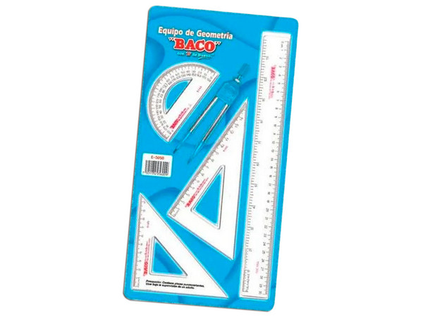 Juego de Geometria Baco ND-5050 tamaño Mediano.