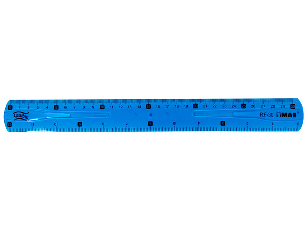 Regla de Plástico Flexible MAE, Hasta 30cm.
