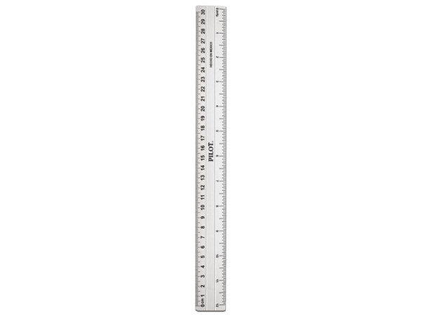 Regla Pilot RAS-30 de Aluminio, 30 CM, Contiene 10 Piezas.