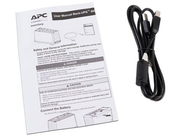 Batería de Respaldo APC Back-UPS BE600M1 de 600VA (330 Watts) con 7 contactos NEMA 5-15R. (Caja abierta)