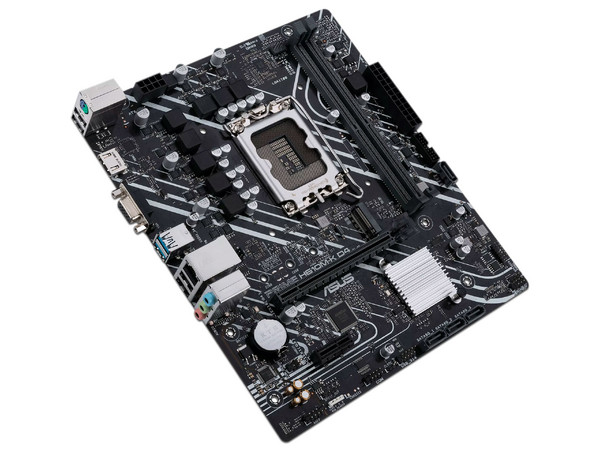 T. Madre ASUS PRIME H610M-K D4,
Chipset: Intel H610 Socket 1700,
Segmento: Básico,
Soporta: Intel 12va. Generación,
Memoria: DDR4 3200/2800/2133MHz, 64GB Max,
Integrado: AudioHD, Red, USB 3.1 y SATA 3.0, M.2, 
Micro-ATX, (Caja Dañada)