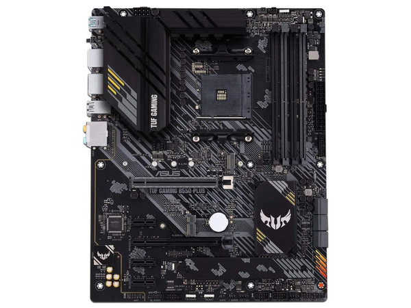 T. Madre Asus TUF GAMING B550-PLUS, 
Chipset AMD B550,
Segmento: Medio/Gamer,
Soporta: AMD Ryzen 3ra, 4ta y 5ta Generación, Socket AM4,
RAM: DDR4 4600/ 3333/ 2133 MHz, 128GB Max,
Audio HD, Red, USB 3.2, SATA 3.0, M.2,
ATX, Ptos: 2xPCIEx16, (Remate)