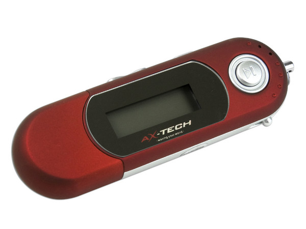 Reproductor de MP3 y Radio FM Axtech de 2GB, USB. Color Rojo
