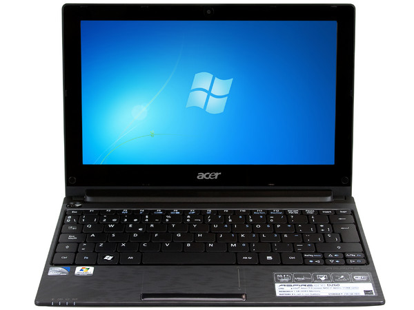 Netbook Acer Aspire One D260-13686:
Procesador Intel Atom N455 (1.66GHz),
Memoria de 1GB DDR3,  Disco Duro 250GB,
Pantalla de 10.1