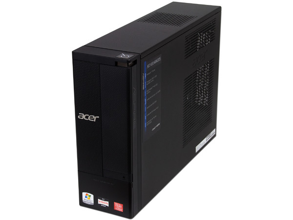 Mini Computadora Acer Aspire AX1430-MW31S,
Procesador AMD E-450 (1.65 GHz),
Memoria 2GB DDR3, D.D. de 500GB,
SuperMulti DVD±R/RW DL, Red, Video Radeon HD 6300,
Windows 7 Starter (32 bits),
Monitor LED Widescreen de 18.5