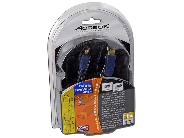 Cable Acteck Fire Wire 1394 de 4 Pines - 6 Pines