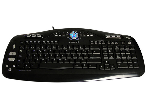 Teclado Acteck AT-9000XP Smart Evolution con conector y puerto USB. Color Negro
