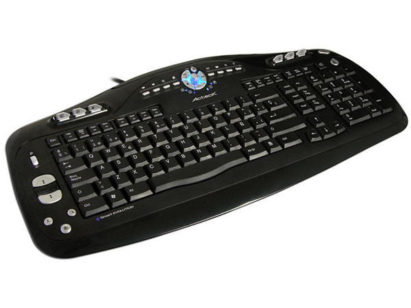 Teclado Acteck AT-9000XP Smart Evolution con conector y puerto USB. Color Negro
