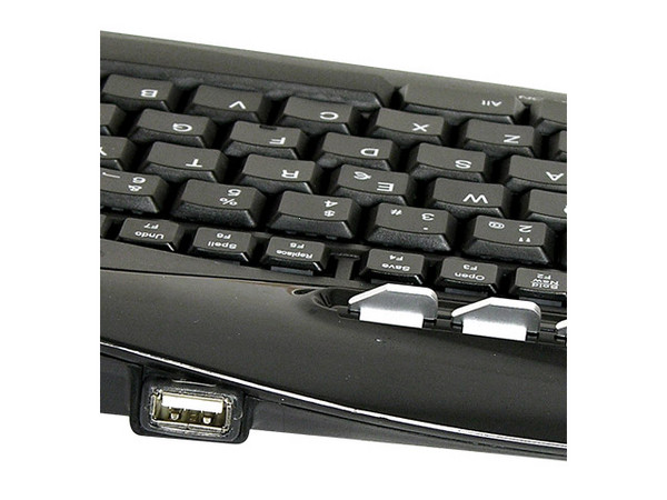 Teclado Acteck AT-9000XP Smart Evolution con conector y puerto USB. Color Negro