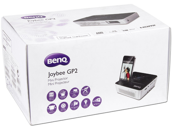  Proyector de Bolsillo BenQ Joybee GP2, LED, Dock Universal para iPod/iPhone, Resolución de 1280 x 800 y 200 ANSI Lúmenes. 