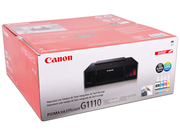 Impresora Canon PIXMA G1110 con Sistema de Tanques de Tinta, Resolución hasta 4800 x 1200 dpi, USB. (Caja abierta)