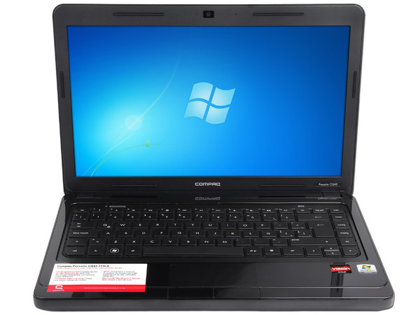 Laptop Compaq Presario CQ43-173LA:
Procesador AMD E-240 (1.5GHz),
Memoria de 2GB DDR3, Disco Duro de 500GB,
Pantalla LED de 14