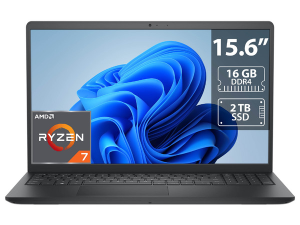 Laptop DELL Inspiron 3535: 
Procesador AMD Ryzen 7 7730U (hasta 4.5 GHz), 
Memoria de 16GB DDR4, 
SSD de 2TB, 
Pantalla de 15.6