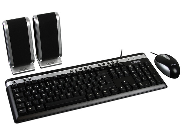 Combo Easy Line de Teclado, Mouse y Bocinas, PS/2