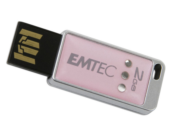 Unidad Flash USB 2.0 Emtec S310 Lady Crystal de 2GB