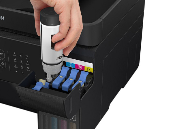 Multifuncional Epson EcoTank L5590 con Sistema de Tanques de Tinta, Impresora, Copiadora y Escáner, Wi-Fi, Ethernet, USB. Color Negro. (2 años de garantía) (Caja abierta)