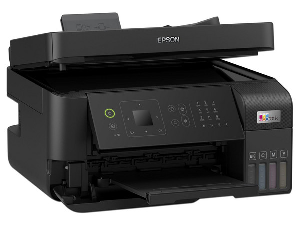 Multifuncional Epson EcoTank L5590 con Sistema de Tanques de Tinta, Impresora, Copiadora y Escáner, Wi-Fi, Ethernet, USB. Color Negro. (2 años de garantía) (Caja abierta)