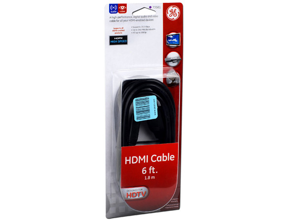 Cable de Video General Electric, HDMI M-M, 1.8m