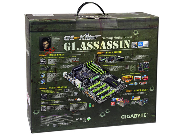 T. Madre Gigabyte G1.ASSASSIN, ChipSet Intel X58 Exp.,
Soporta: Core i7 Socket 1366,
Integrado: Audio HD, Red,
USB 3.0 y SATA 3.0,
Memoria: DDR3 2200/1333/1066MHz, 24GB Max,
XL-ATX, Ptos: 4xPCIEx16, 2xPCIEx1.