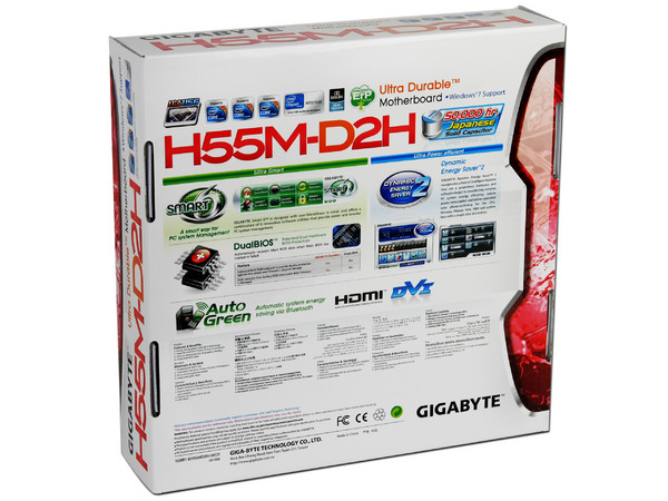 T. Madre Gigabyte GA-H55M-D2H, ChipSet Intel H55 Exp.,
Soporta: Core i7, Core i5 y Core i3 de Socket 1156,
Memoria: DDR3 2200+/1800/1600MHz, 16GB Max,
mATX, Ptos: 2xPCEx16, 2xPCI