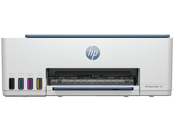 Multifuncional HP Smart Tank 585 con Sistema de Tanques de Tinta, Impresora, Copiadora y Escáner, Wi-Fi, Bluetooth, USB. (Caja abierta, uso visible)
