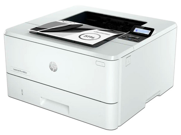 Impresora Láser Monocromática HP LaserJet Pro 4003n, 4800 x 600 dpi, hasta 42 ppm, Ethernet, USB. Color Blanco. (Caja abierta)