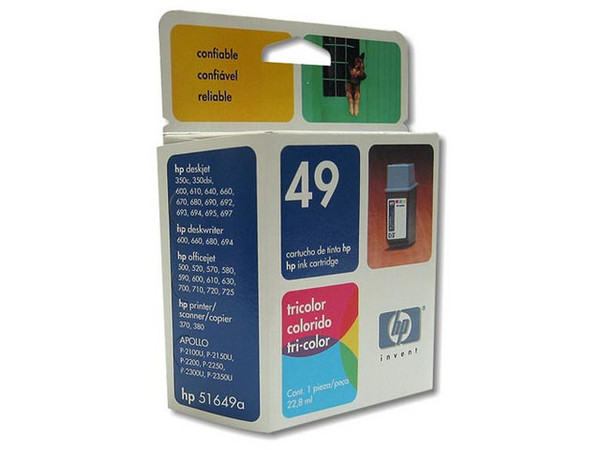 TINTA HP TRICOLOR DESK JET SER Modelo: 51649AL