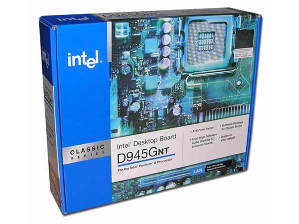 T. Madre Intel D945GNTL, ChipSet 945G,
Soporta: Intel LGA775 (65nm y 90nm),
Integrado: Video Intel GMA 950, Audio, Red,
Memoria: DDR2 667/533/400MHz, 4GB Max,
Diseño: ATX, Ptos: 1x PCI Express x16,
2x PCI Express x1, 4x PCI