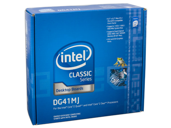 T. Madre Intel DG41MJ, ChipSet Intel G41 Express,
Soporta: Core 2 Quad, 2Duo,1066/1333MHz,
Integrado: Audio 5.1, Video Intel X4500, Red,
Memoria: DDR2 800/667MHz, 8GB Max,
Diseño: Mini-ITX