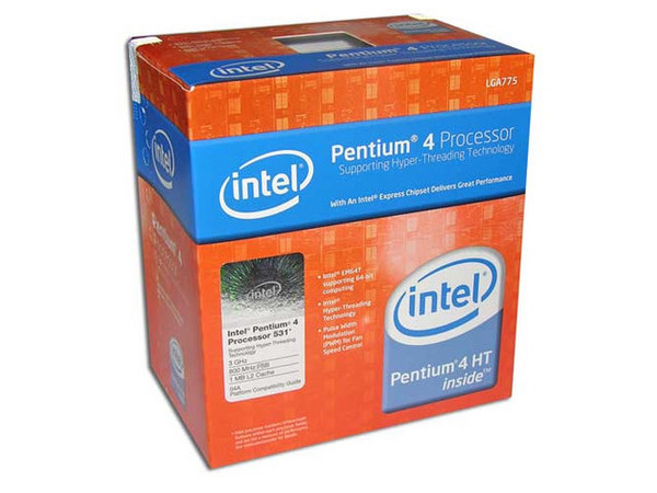 Procesador Intel Pentium 4 531 a 3.0 GHz, Socket LGA 775, BUS de 800MHz, 1MB en Cache L2, EM64T