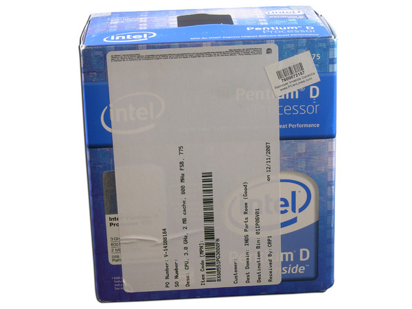 Procesador Intel Pentium D 830 a 3.0 GHz, Socket LGA 775, BUS de 800MHz, 2 x 1MB L2 Cache, Dual Core, EM64T